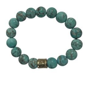 Dyed Turquoise Howlite Beaded Bracelet